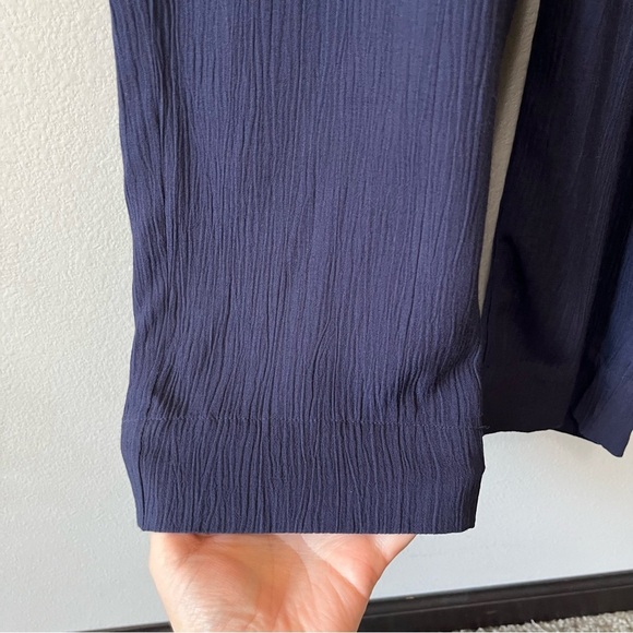 Boden Alice Faux Wrap Front Jumpsuit Short Sleeves Navy Blue Size 4 Petite NEW - Picture 7 of 13